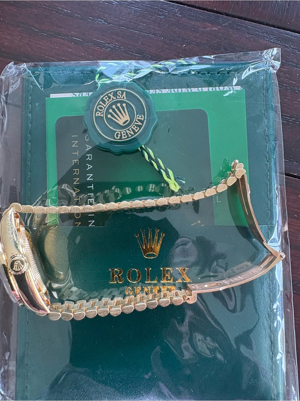 Rolex Ladies Gold Watch with Mother-of-Pearl Dial and Diamond Bezel - Picture 12 of 12